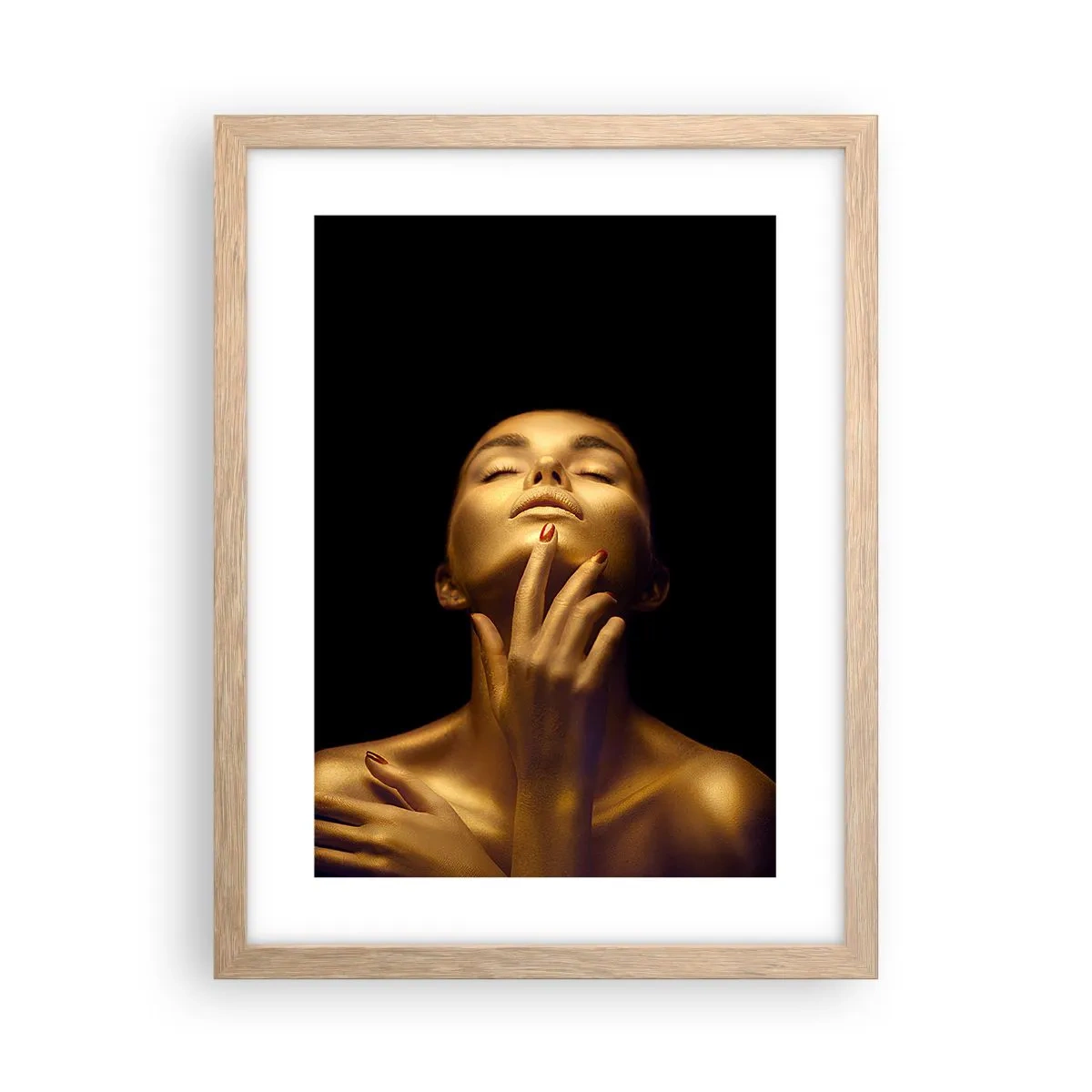 Affisch i ram av ljusek - Som guldsilke - 30x40 cm