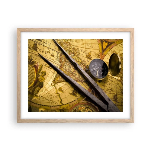 Affisch i ram av ljusek - Var är skatterna? - 50x40 cm