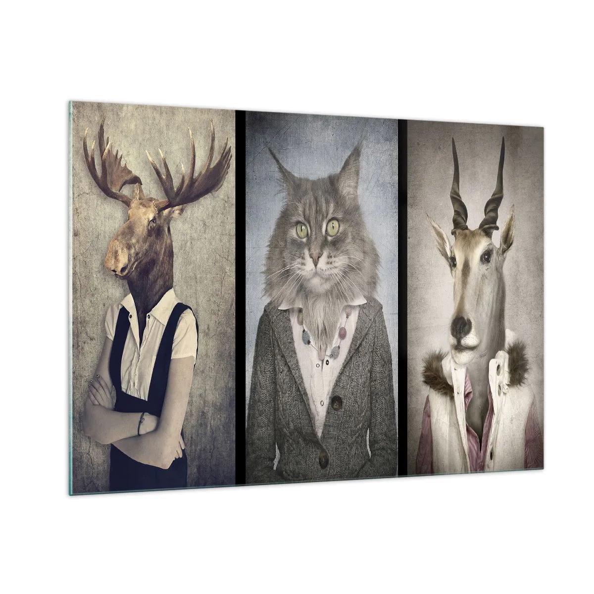 Glastavla - Bild på glas - Päls är på modet igen - 100x70 cm