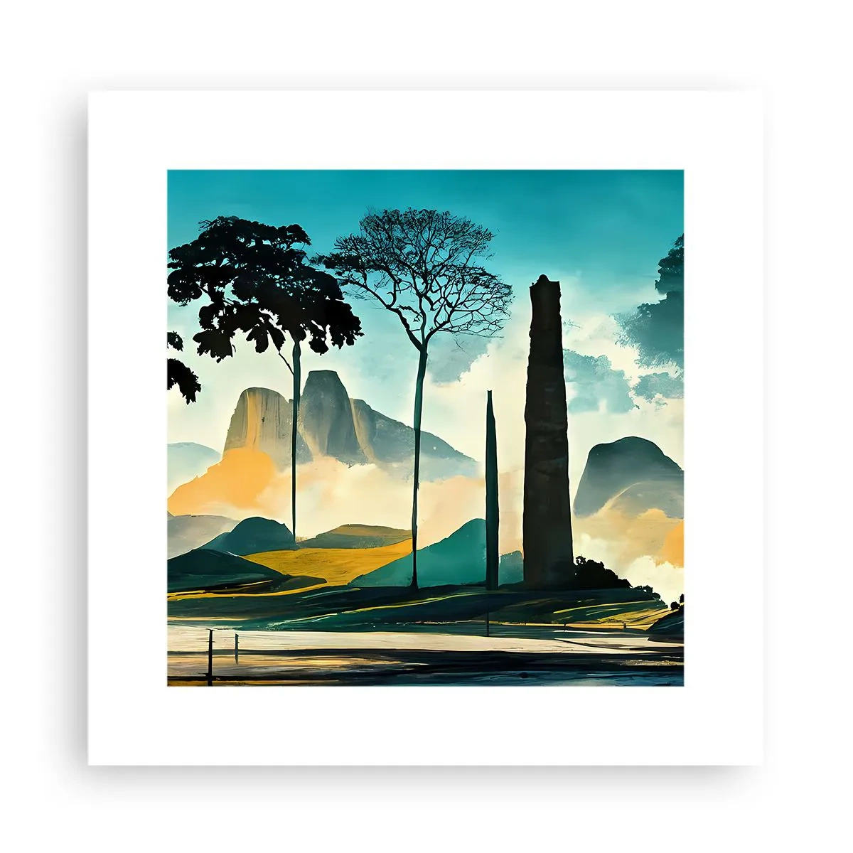 Affisch - Fortfarande högre och högre - 30x30 cm