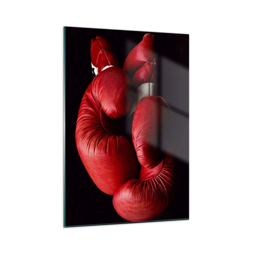 Glastavla - Bild på glas - Kampens emotioner bakom oss - 50x70 cm