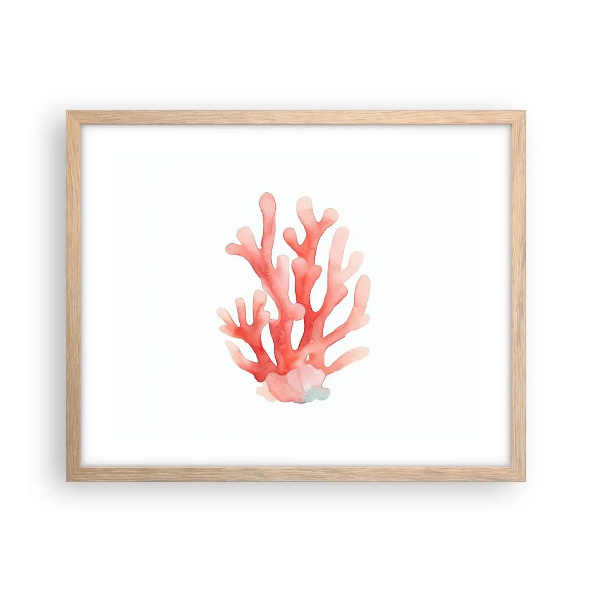 Affisch i ram av ljusek - Korallfärgad korall - 50x40 cm