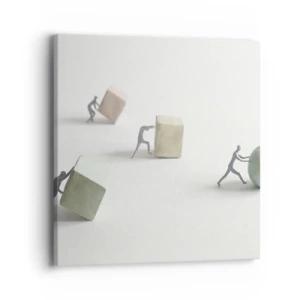 Canvastavla - Bild på duk - Livet leker - 40x40 cm