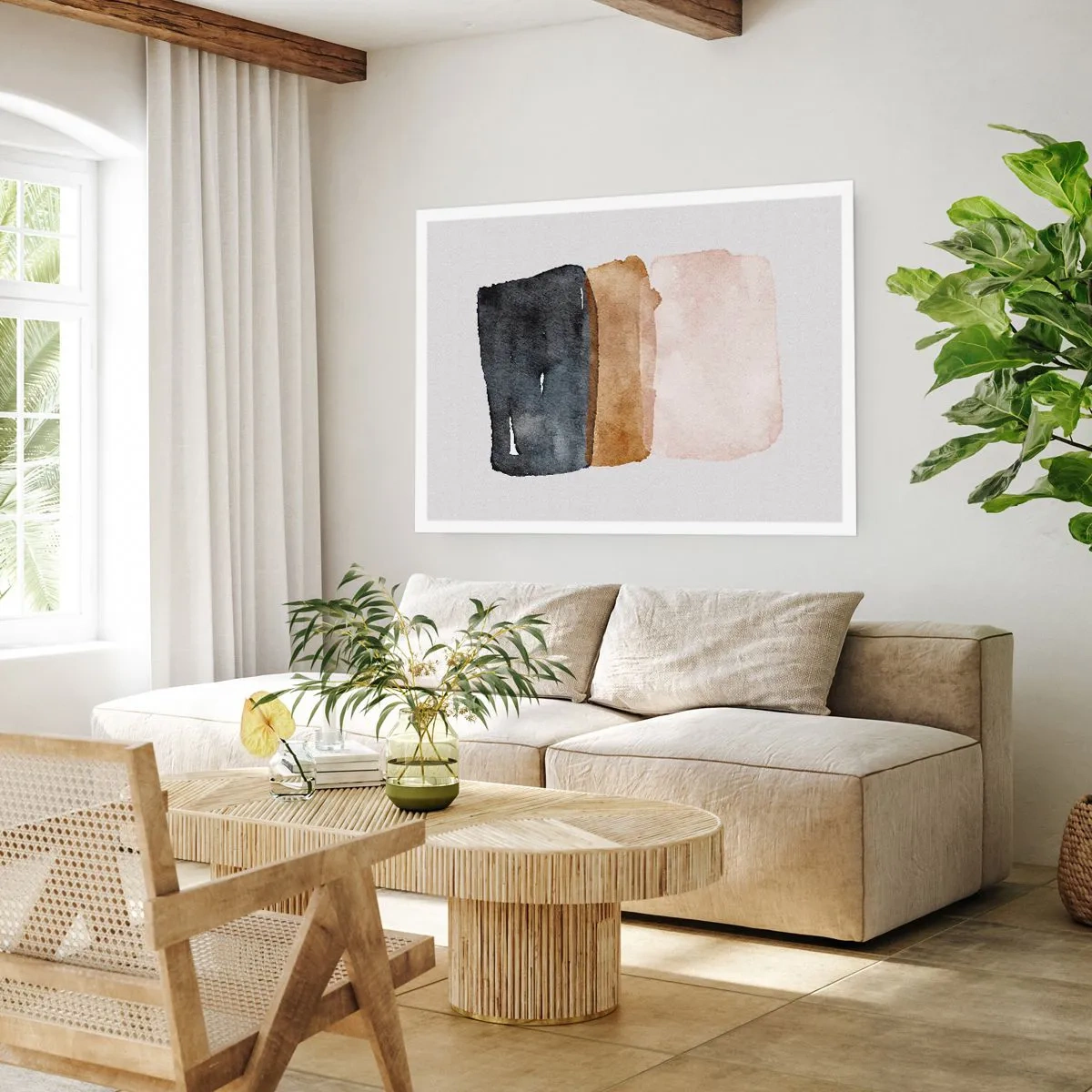 Affisch - Komposition av jordens färger - 40x30 cm