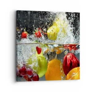 Canvastavla - Bild på duk - Uppfriskande frukt - 40x40 cm