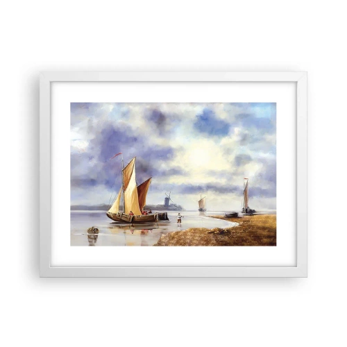 Affisch i vit ram - Seglarnas hemkomst - 40x30 cm