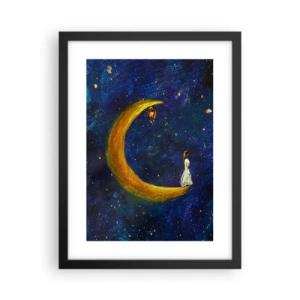 Affisch i svart ram - Världens skrik - 30x40 cm