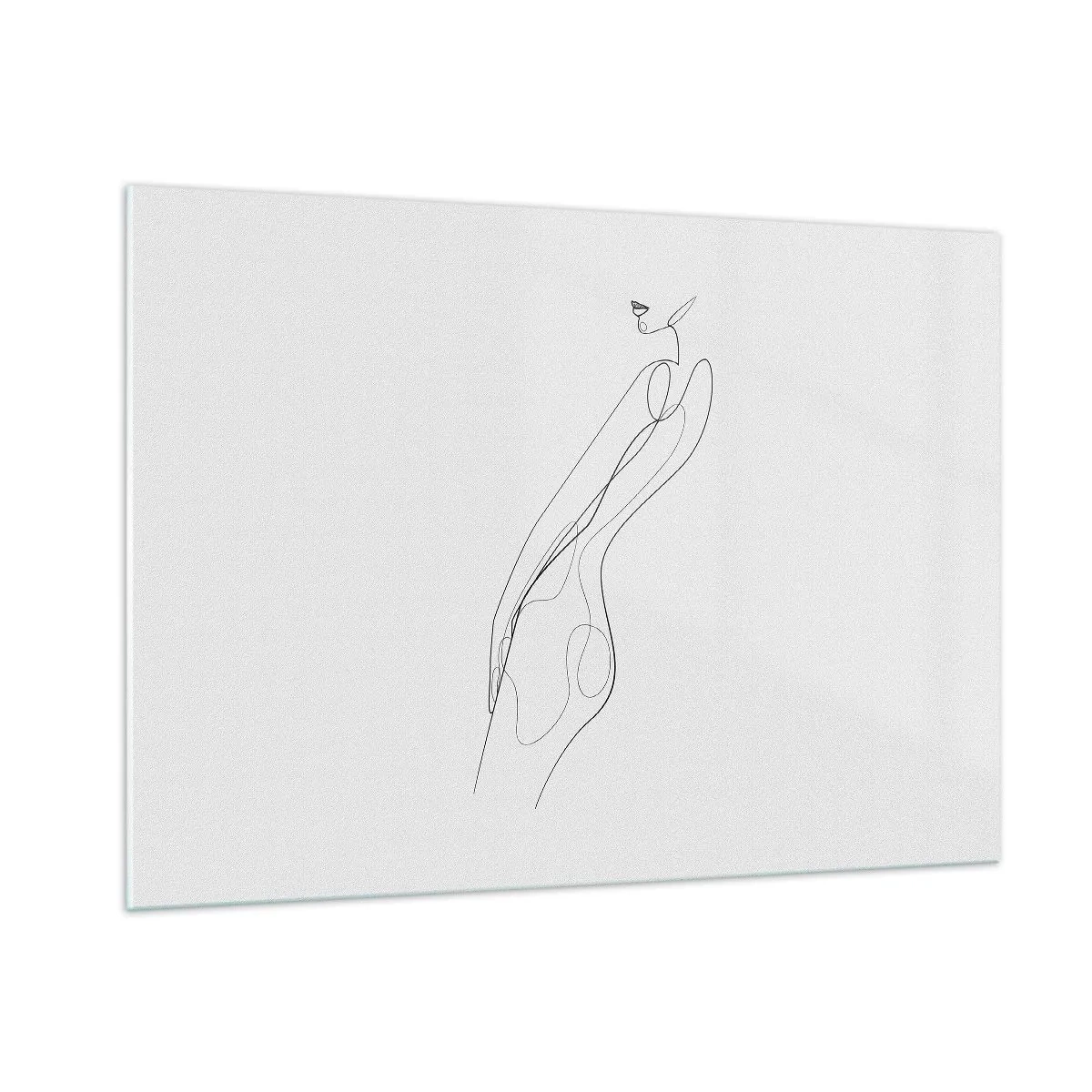 Glastavla - Bild på glas - Bara en utfästelse - 100x70 cm