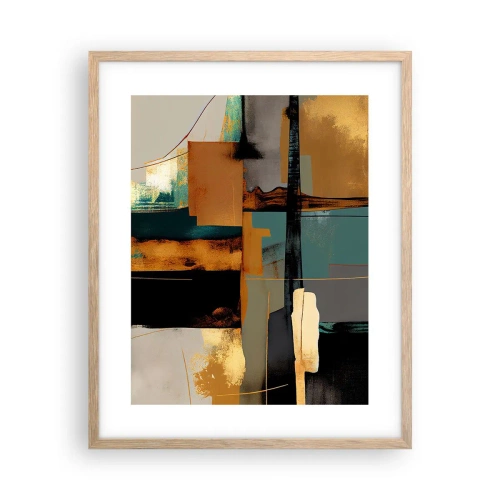 Affisch i ram av ljusek - Abstraktion - ljus och skugga - 40x50 cm