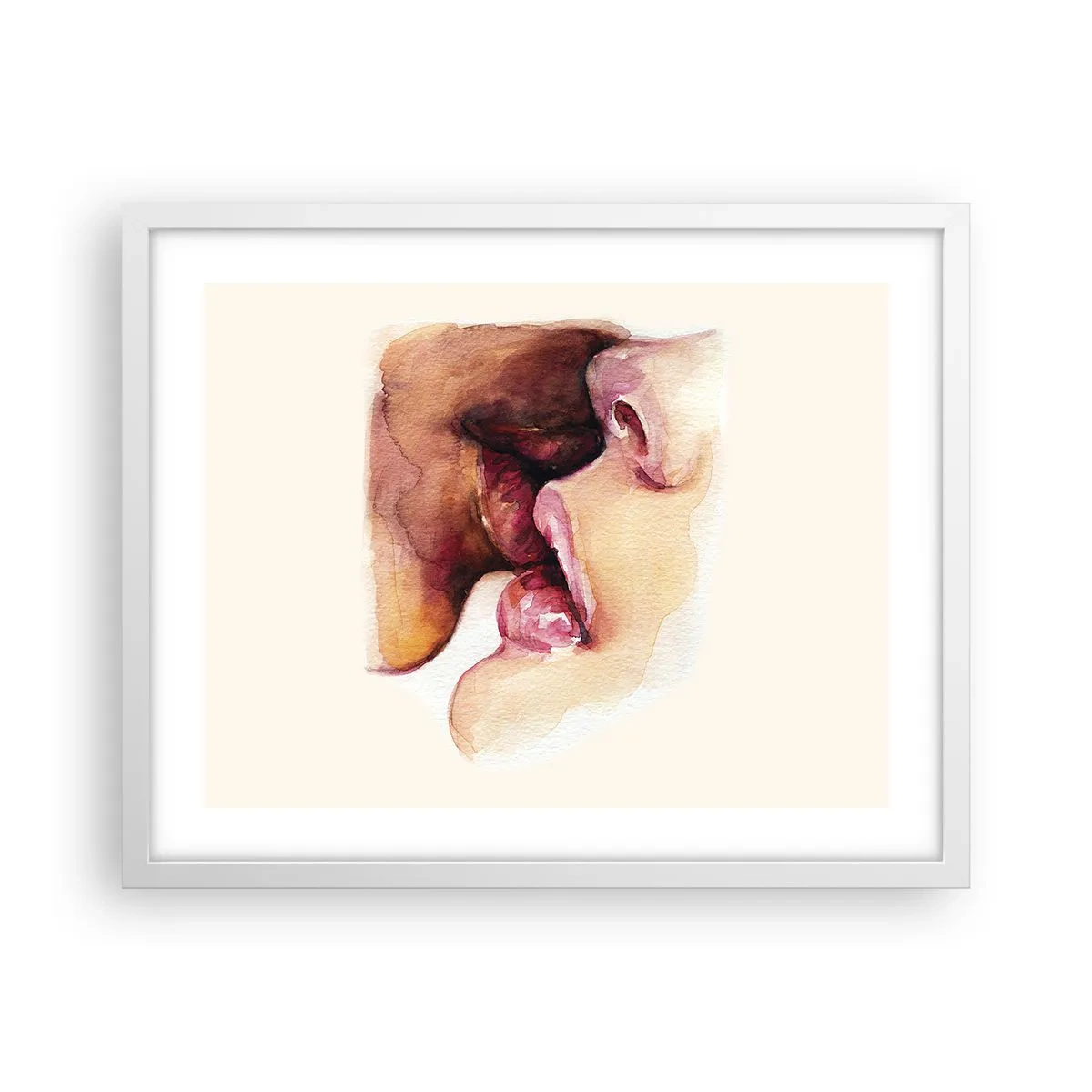 Affisch i vit ram - Som dag och natt, jord och himmel - 50x40 cm
