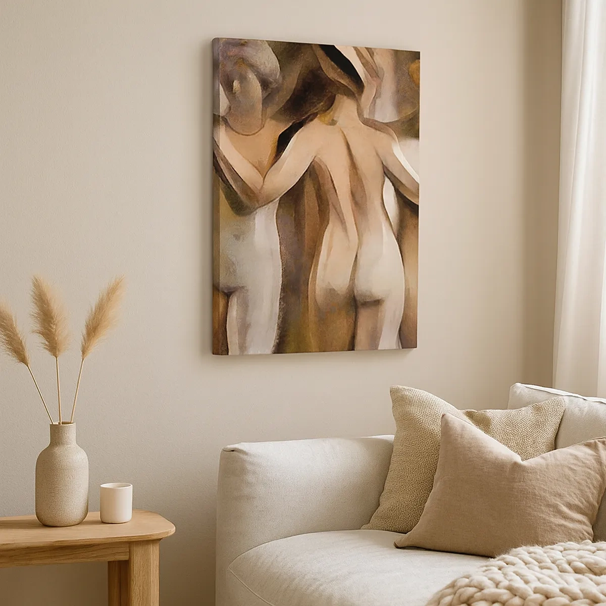 Canvastavla - Bild på duk - De tre gracerna 2.0 - 50x70 cm