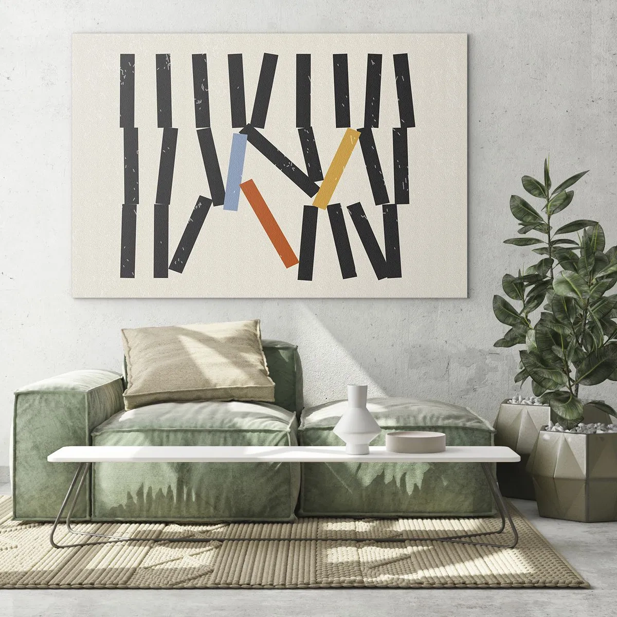 Glastavla - Bild på glas - Domino - komposition - 120x80 cm