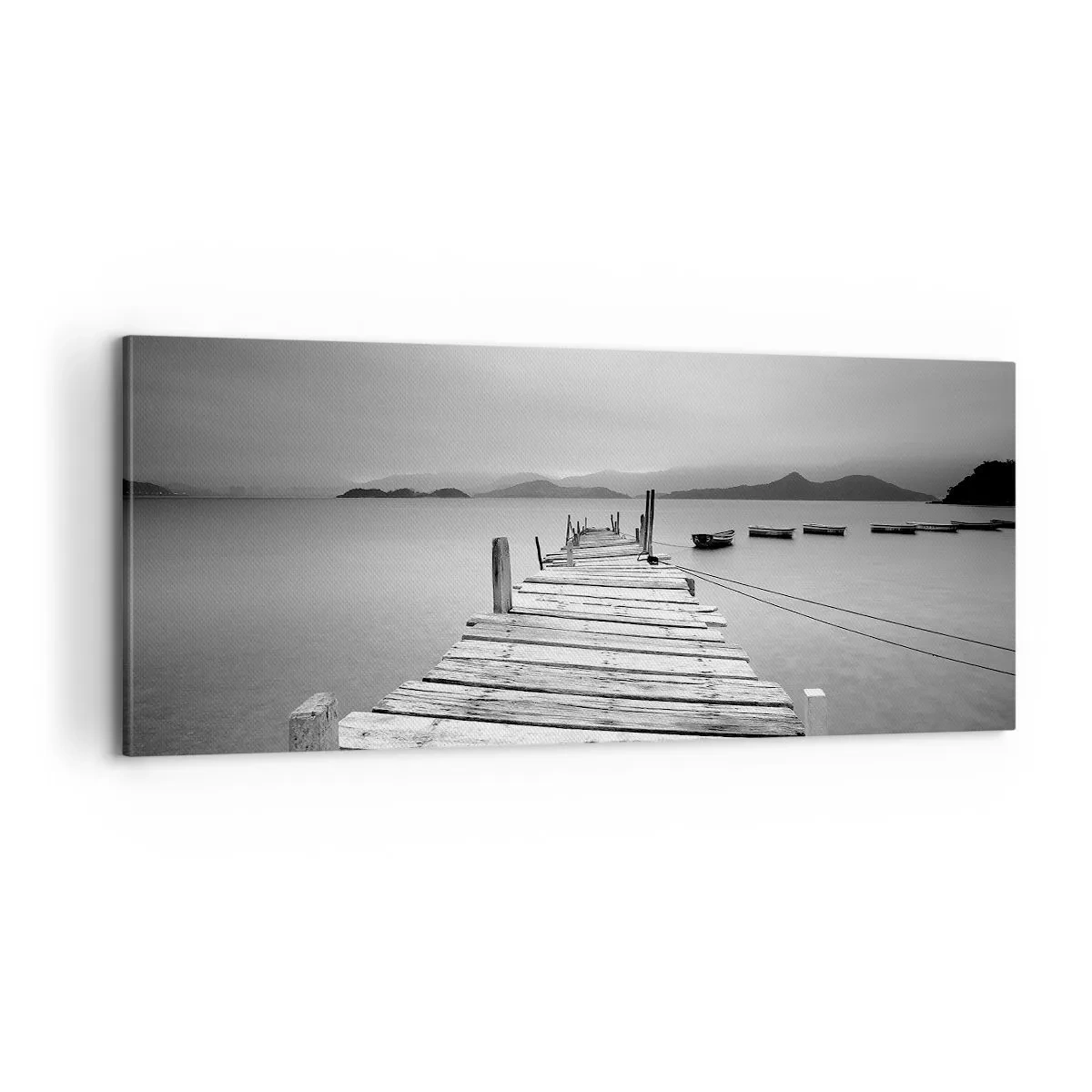Canvastavla - Bild på duk - Bortom bergen och hav - 100x40 cm