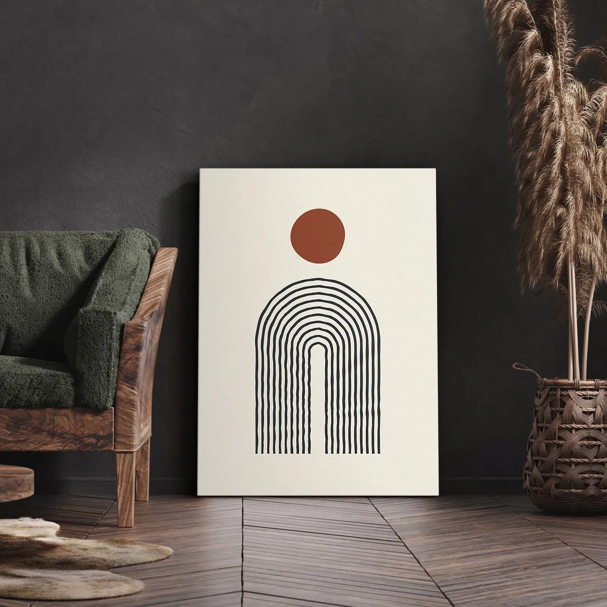 Canvastavla - Bild på duk - Formernas och färgernas magnetism - 65x120 cm