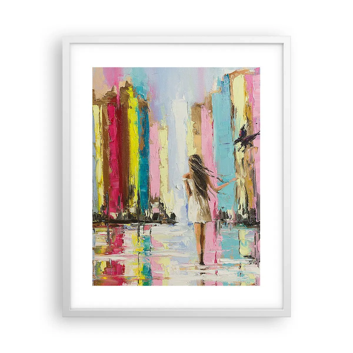 Affisch i vit ram - Kom med mig - 40x50 cm