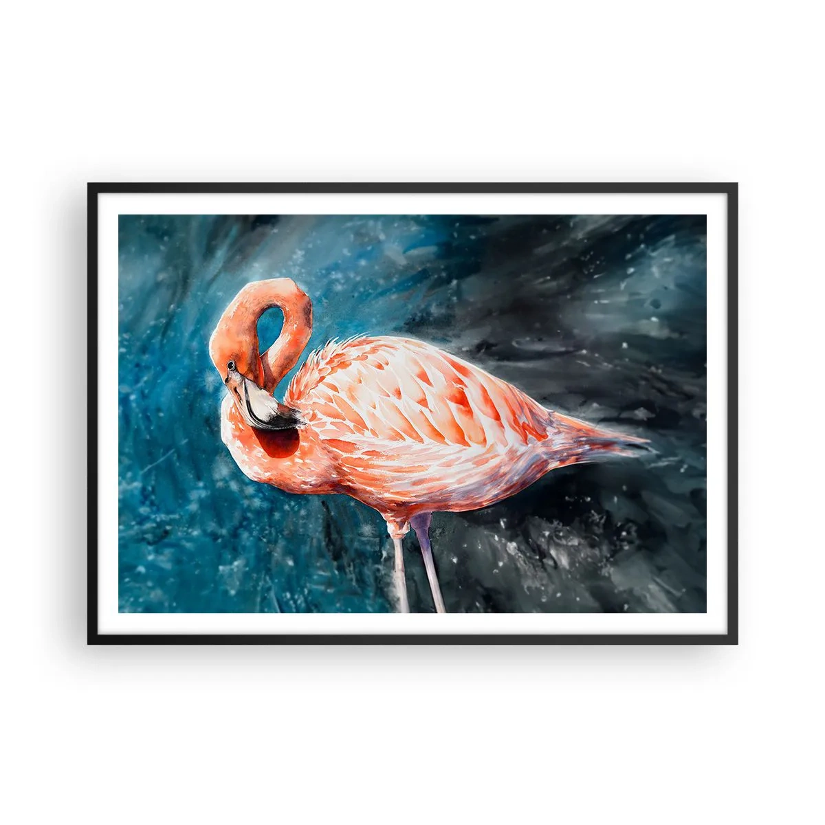 Affisch i svart ram - Dekorativt till sin natur - 100x70 cm