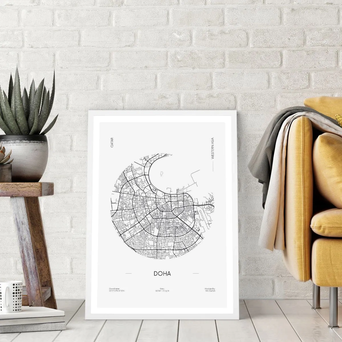 Affisch i vit ram - Dohas anatomi - 40x50 cm