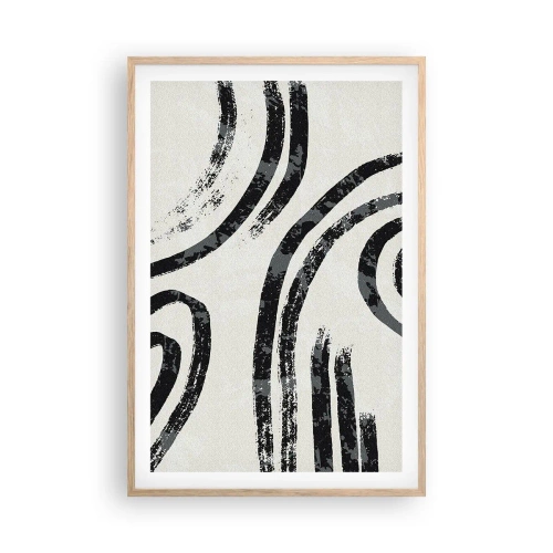 Affisch i ram av ljusek - Halvstoppad - 61x91 cm