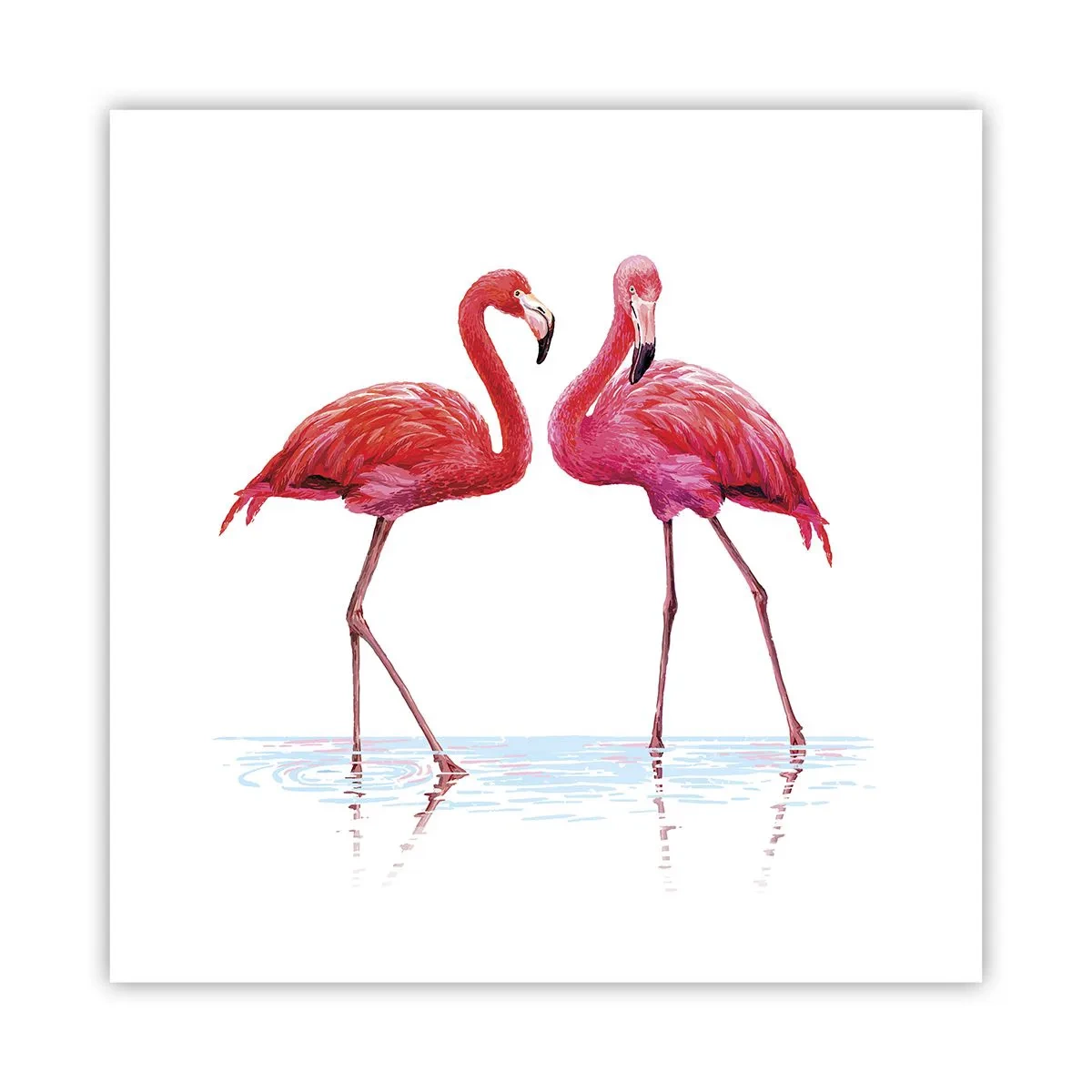 Affisch - Rosa rendez-vous - 40x40 cm