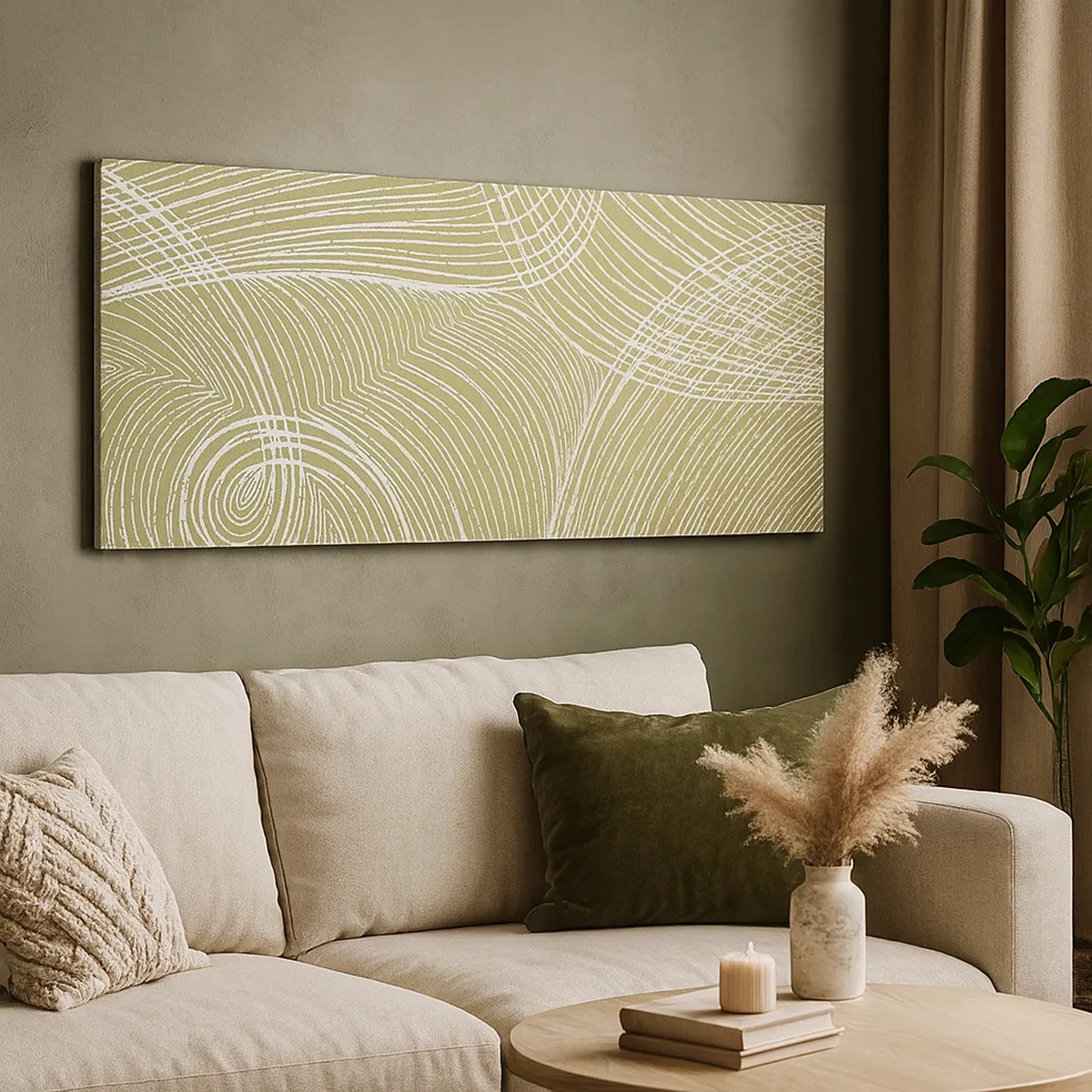 Canvastavla - Bild på duk - Intrikat abstraktion i vitt - 30x30 cm