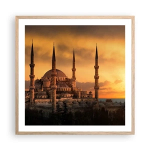 Affisch i ram av ljusek - Gud är stor - 60x60 cm