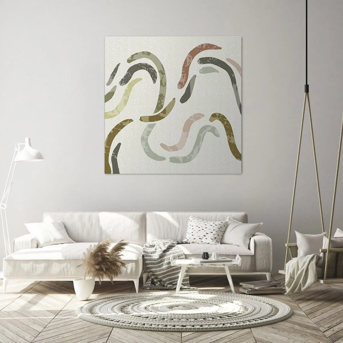Canvastavla - Bild på duk - Abstraktionens glada dans - 60x60 cm