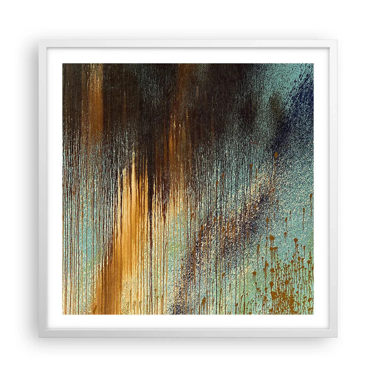 Affisch i vit ram - En oavsiktlig färgglad komposition - 60x60 cm