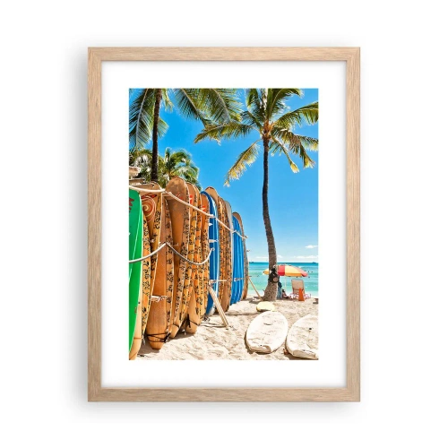 Affisch i ram av ljusek - Solig lek - 30x40 cm