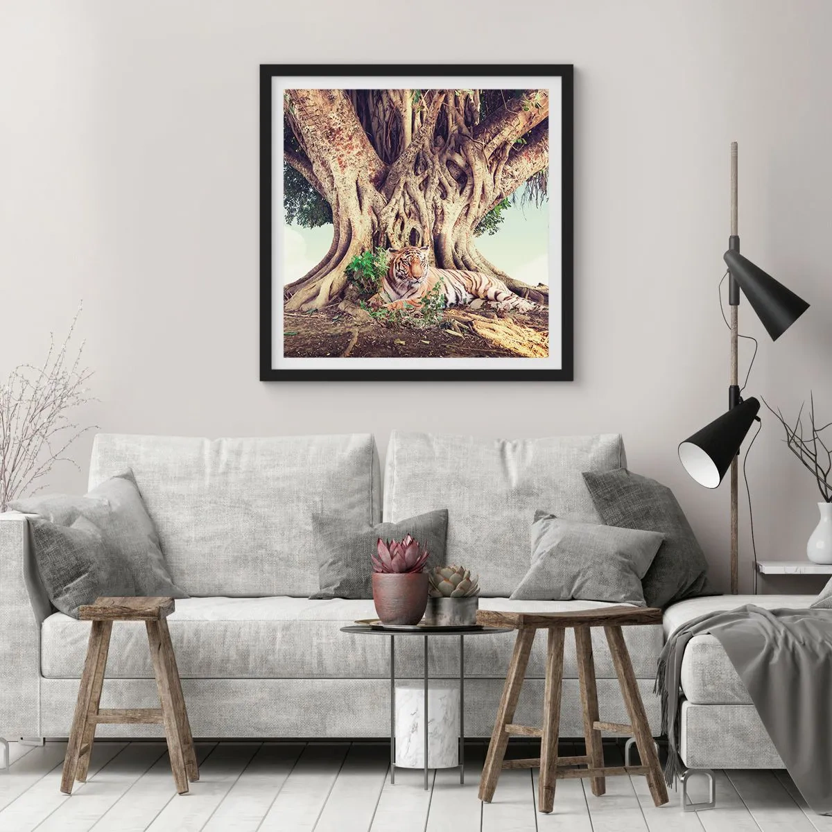 Affisch i svart ram - Vi från Första Moseboken - 60x60 cm