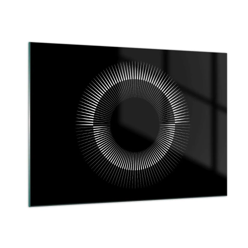 Glastavla - Bild på glas - Svart sol - 100x70 cm