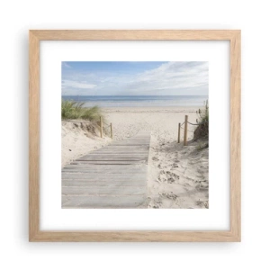 Affisch i ram av ljusek - Mot horisonten - 30x30 cm