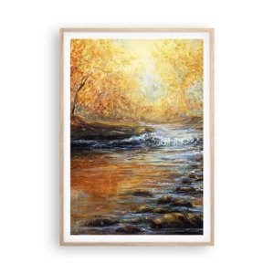 Affisch i ram av ljusek - Gyllene bäck - 70x100 cm