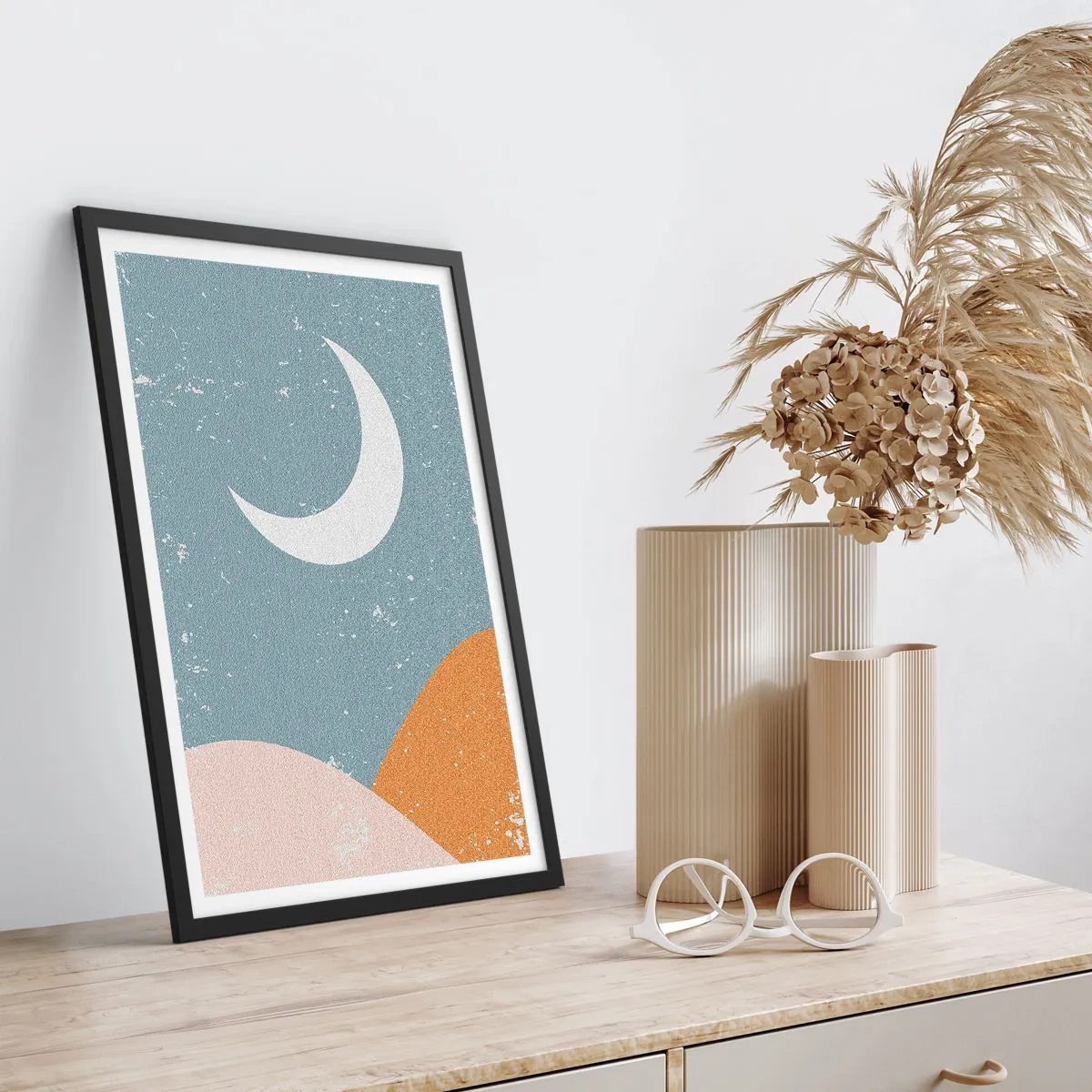 Affisch i svart ram - Många nätters under - 30x40 cm