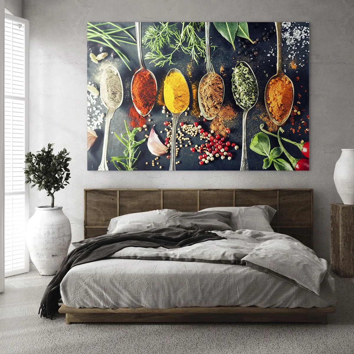 Glastavla - Bild på glas - Kulinarisk magi - 120x80 cm