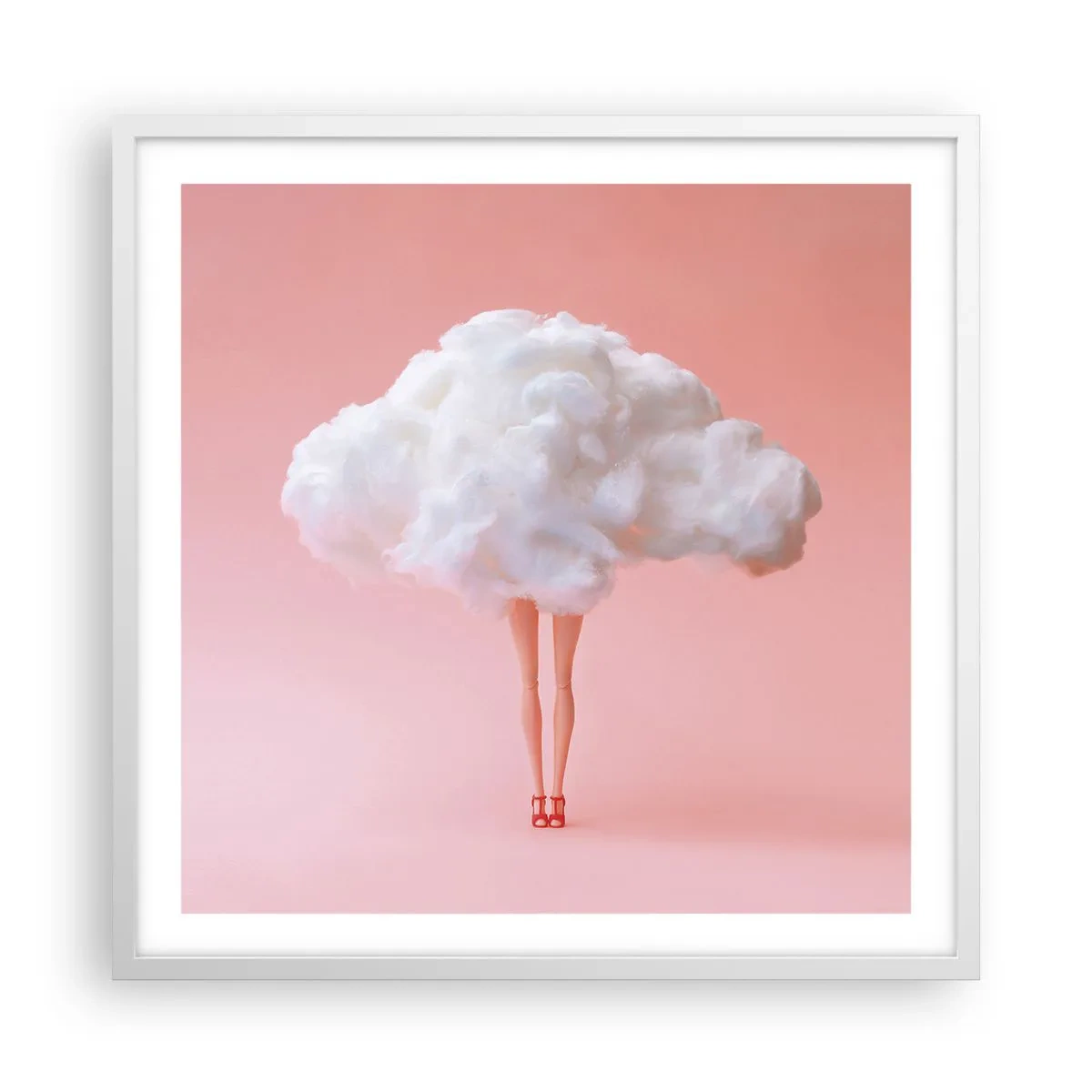 Affisch i vit ram - Söt utfästelse - 60x60 cm