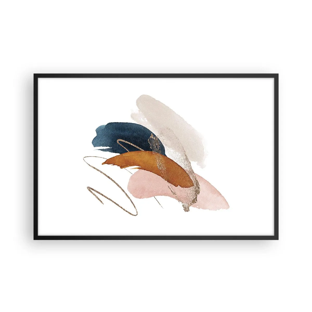 Affisch i svart ram - Bevingad komposition - 91x61 cm