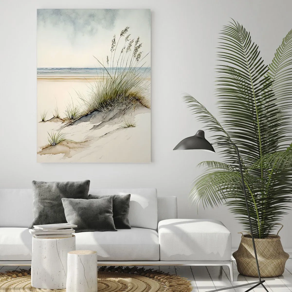 Glastavla - Bild på glas - Smekta av vinden - 50x70 cm