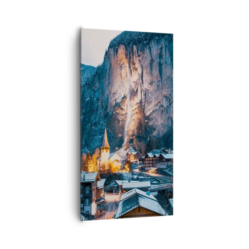 Canvastavla - Bild på duk - Vinterns ljusa ande - 65x120 cm