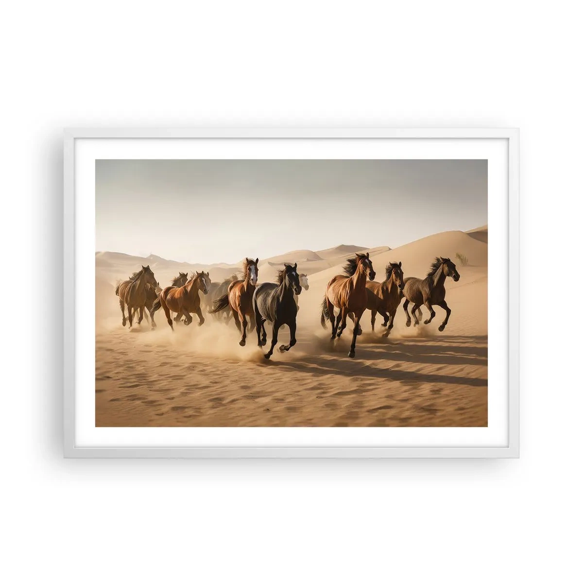 Affisch i vit ram - Fri som vinden - 70x50 cm