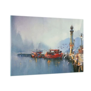 Glastavla - Bild på glas - Världens ände - 100x70 cm