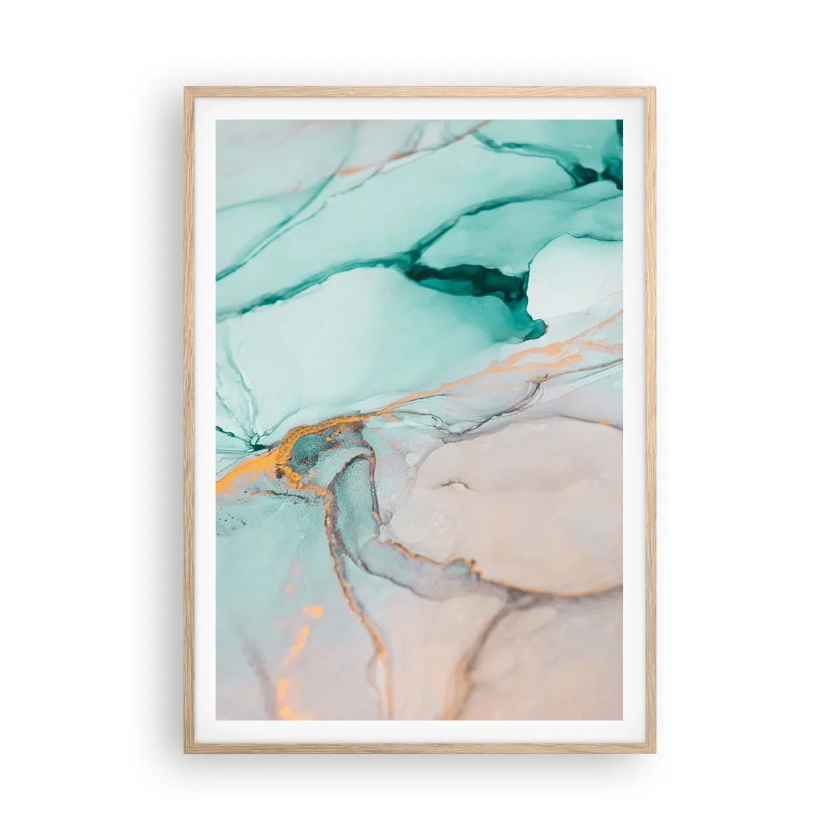 Affisch i ram av ljusek - Formernas och färgernas dans - 70x100 cm