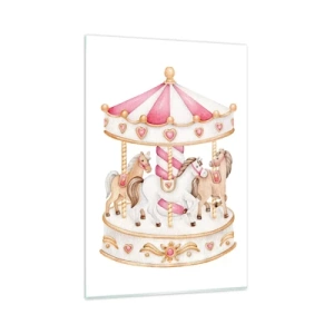 Glastavla - Bild på glas - Barndomens ljuva värld - 80x120 cm