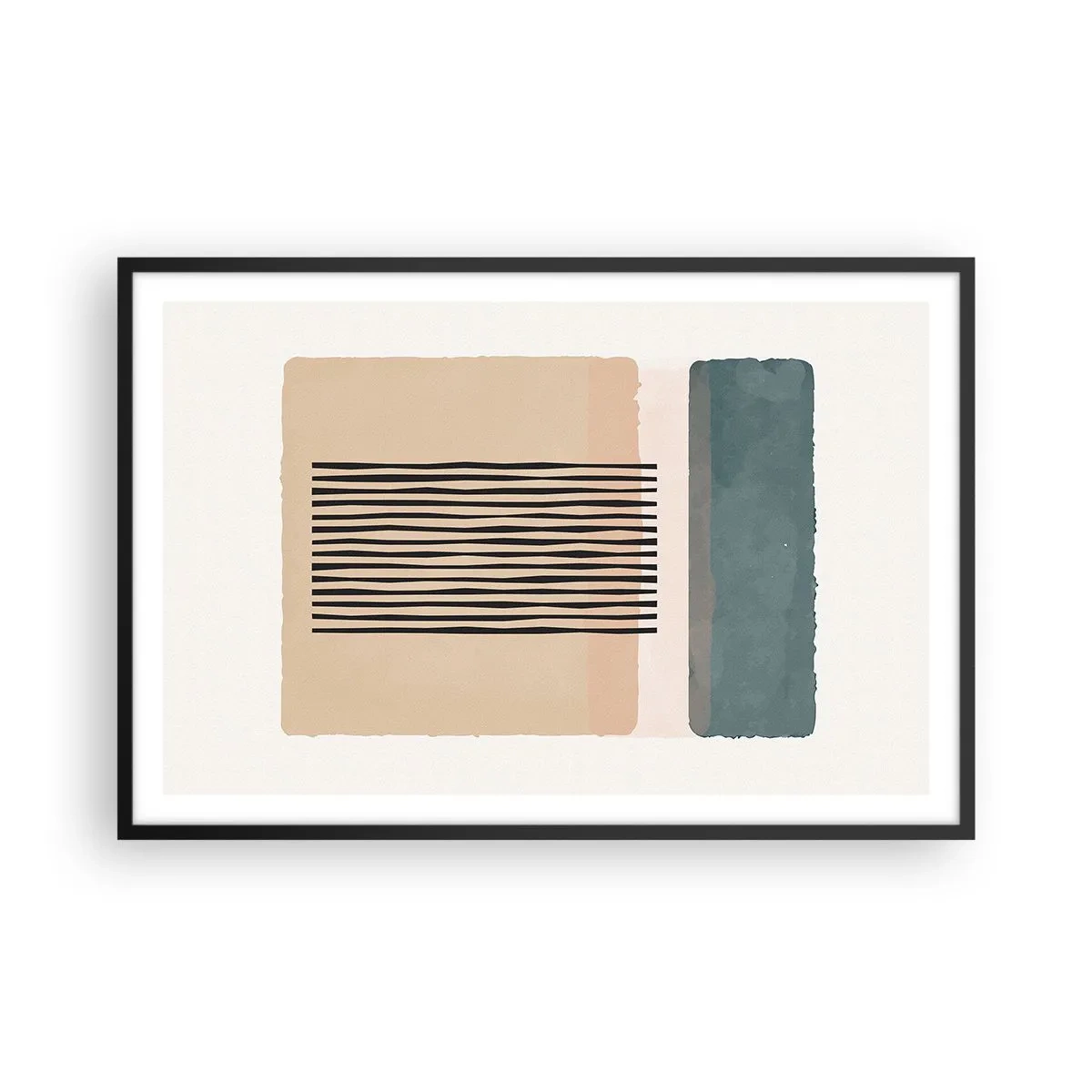 Affisch i svart ram - Allt väl - 91x61 cm