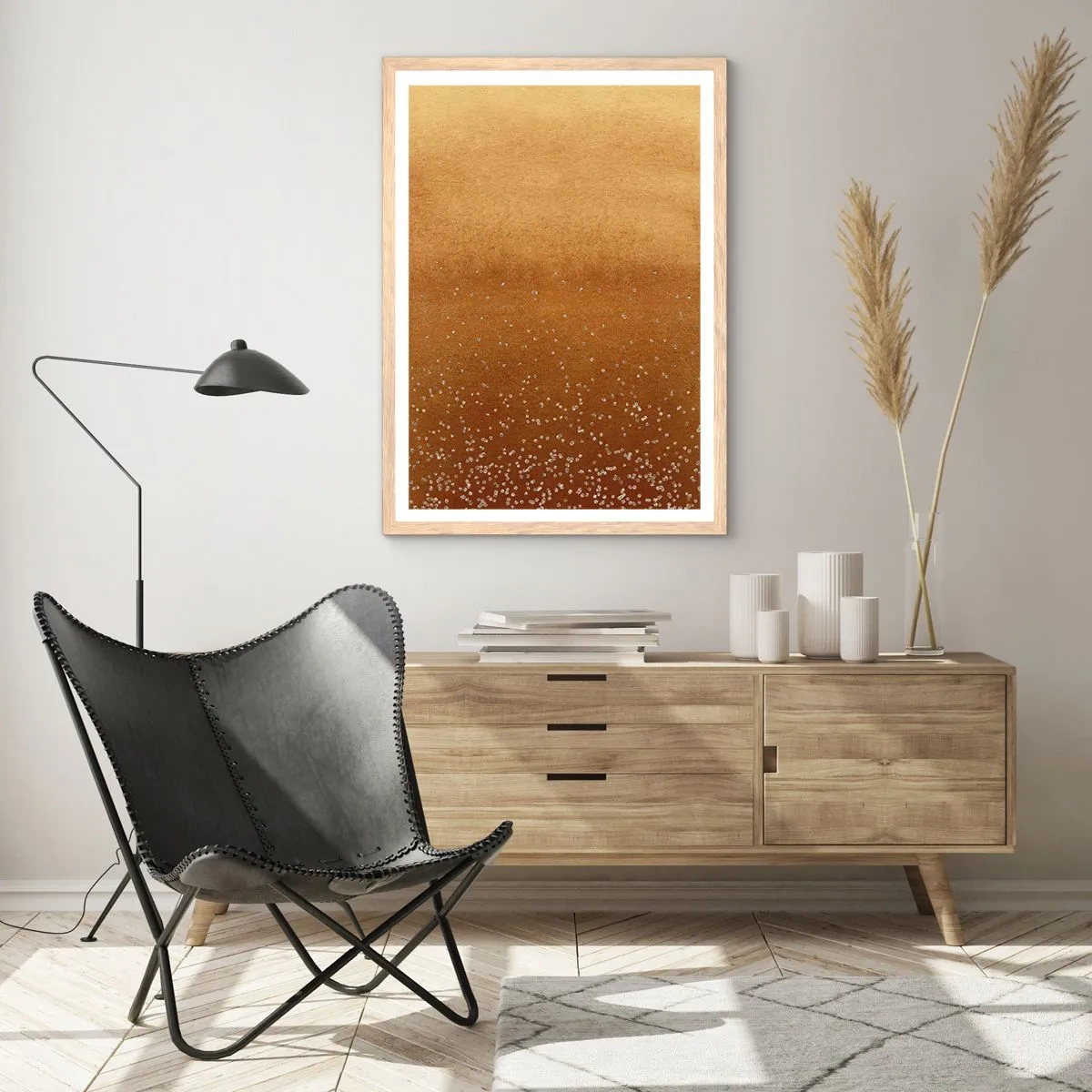 Affisch i ram av ljusek - Ljusets födsel - 40x50 cm