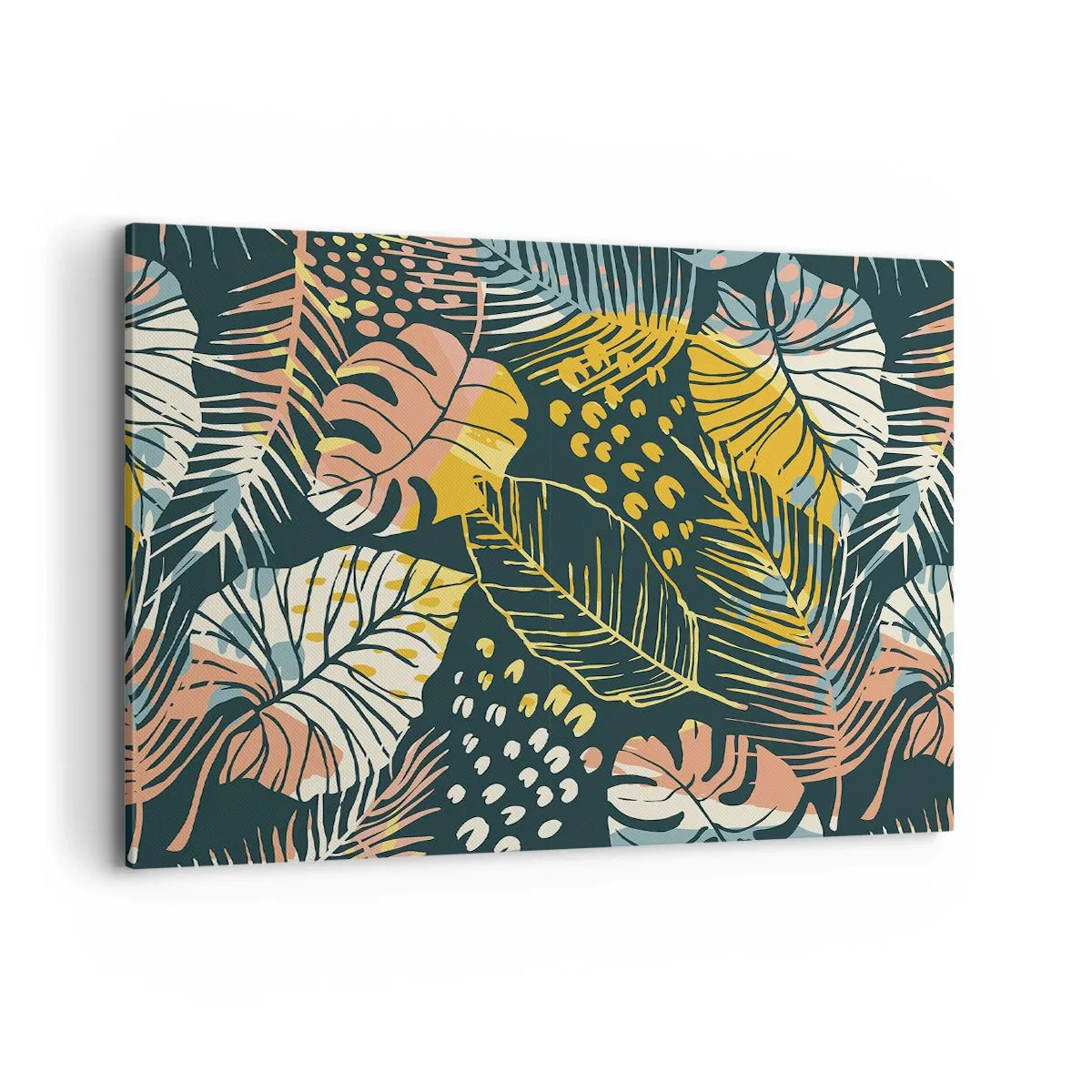 Canvastavla - Bild på duk - Lövfantasi - 100x70 cm