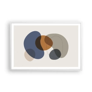 Affisch i vit ram - Färgernas droppar - 91x61 cm