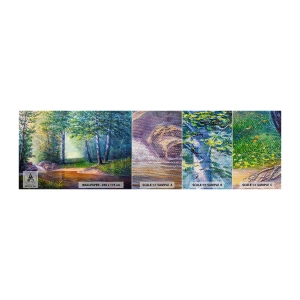 Provbit av fototapet Premium Canvas - Idyllisk vy - Landskap, Skog, Flod - 100x30 cm