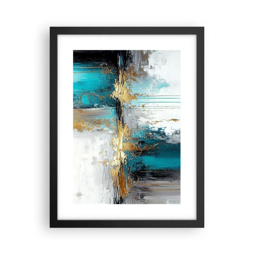 Affisch i svart ram - Allting flödar - 30x40 cm