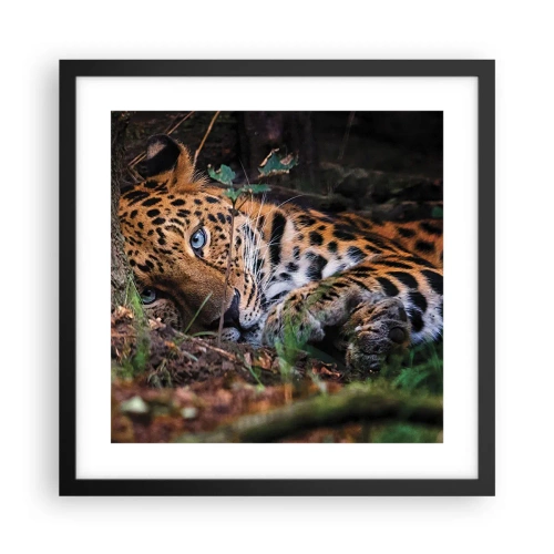 Affisch i svart ram - Tro mig - 40x40 cm