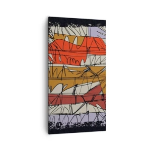 Canvastavla - Bild på duk - Spontan komposition - 55x100 cm